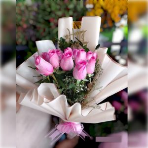 Ramo de rosas fushon para cumpleaños