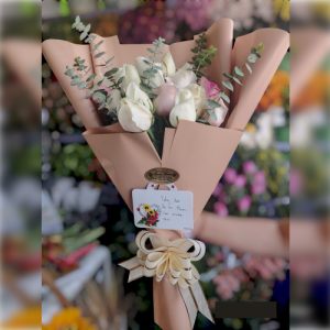 Ramo de rosas para novia rosa