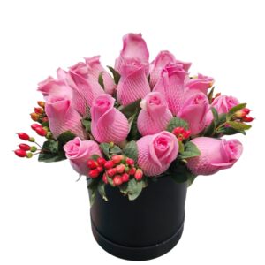 Box de rosas rasadas