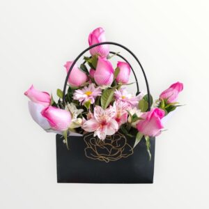 Cartera de Rosas Rosadas